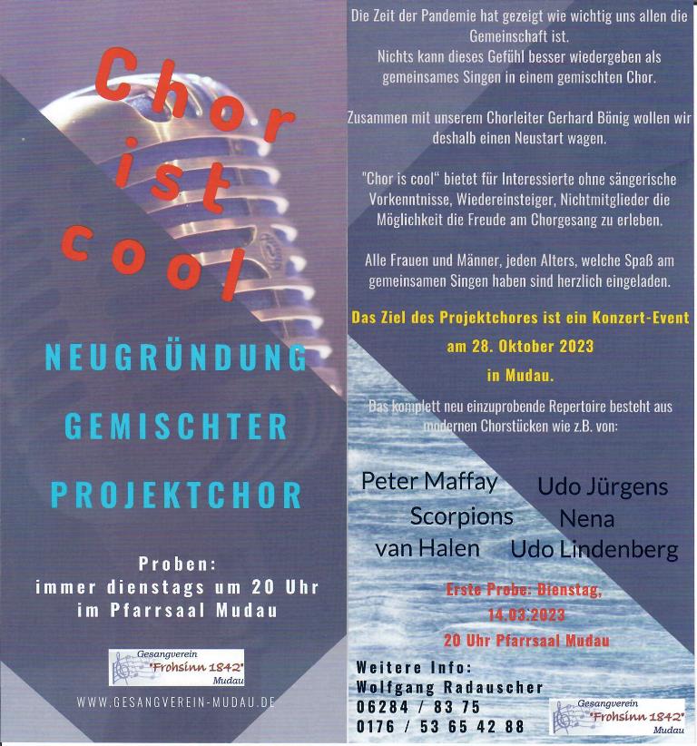 Flyer   Gemischter Projektchor